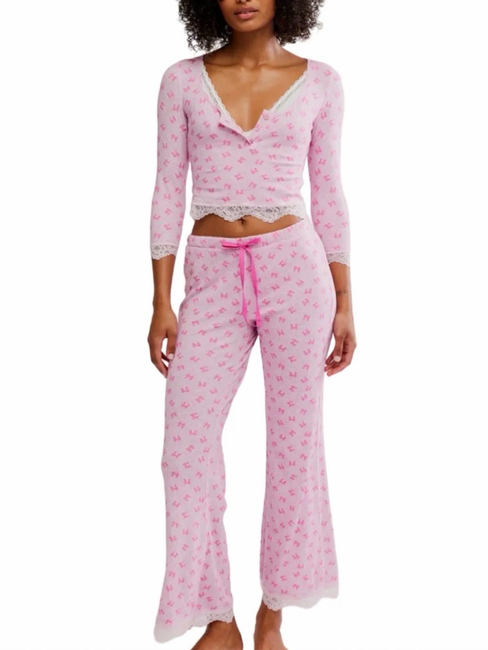 NWT Free People stolen dance pink sleep set